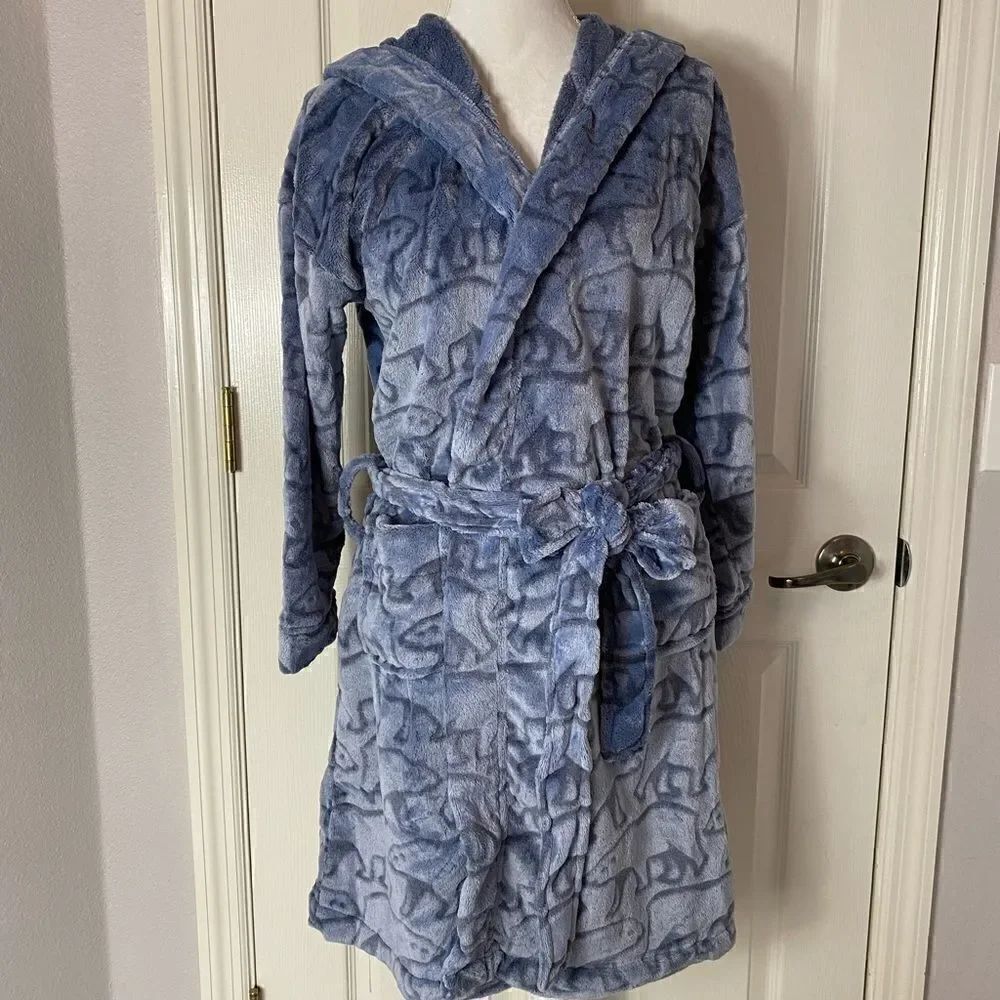 Vera Bradley Fleece Robe - Berry Merry Cool Blue